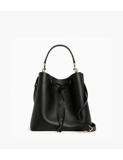 Grand sac seau Louise en cuir grainé