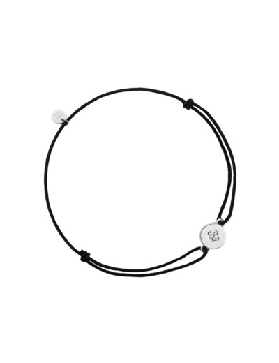 Bracelet sur cordon Arthus Bertrand Royale en or blanc et diamant