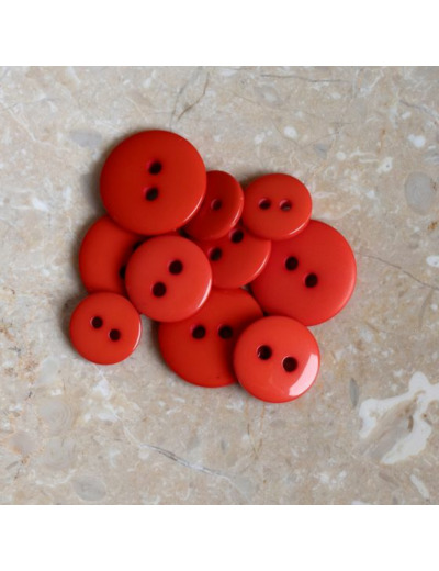 Atelier Brunette - Bouton Classic Shine Poppy Tangerine - 15 mm