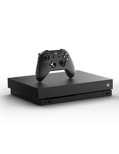 Console Microsoft Xbox One X 1to Noire avec une manette