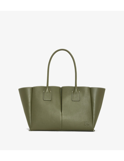 Grand sac cabas Elena en cuir grainé