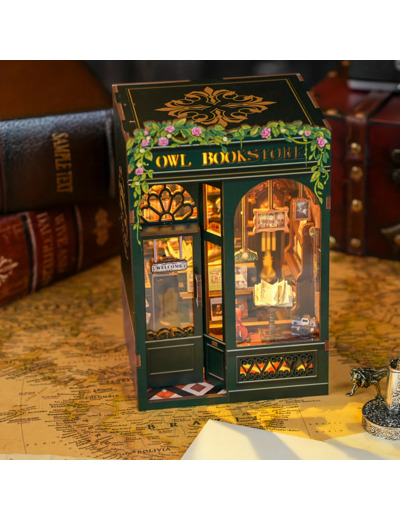 [BOOK NOOK] BOOK NOOK KIT - DIY - Librairie du Hibou - 139pc + Eclairage LED