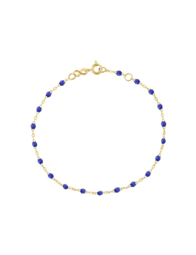 Bracelet Gigi Clozeau Classique en or rose et résine bleuet, 17cm
