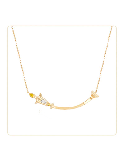 Collier Lampadaire Souriant Or Jaune