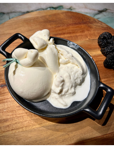 Burratines à la truffe, mozzarella lait de vache