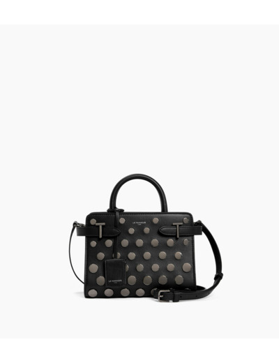 Petit sac à main Emilie en cuir lisse avec studs