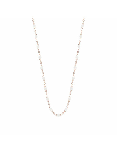 Collier Gigi Clozeau Classique en or rose et résine blanche, 42cm