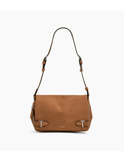 Petit sac bandoulière Simone en cuir nubuck grainé