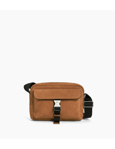 Petit sac bandoulière Maurice en cuir nubuck grainé