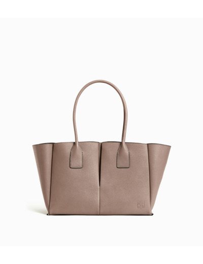 Grand sac cabas Elena en cuir grainé