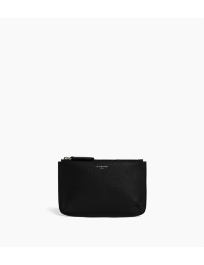 Pochette zippée petit modèle en cuir