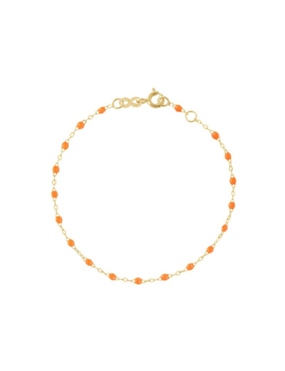 Bracelet Gigi Clozeau Classique en or jaune et résine orange, 17cm