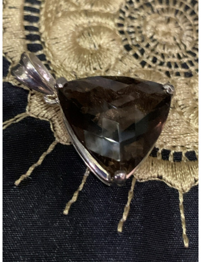 Pendentif en quartz fumé