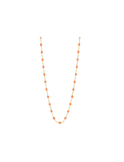 Collier Gigi Clozeau Classique en or jaune et résine orange fluo, 42cm