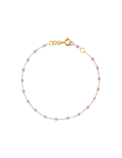 Bracelet Gigi Clozeau Classique en or jaune et résine parme, 17cm