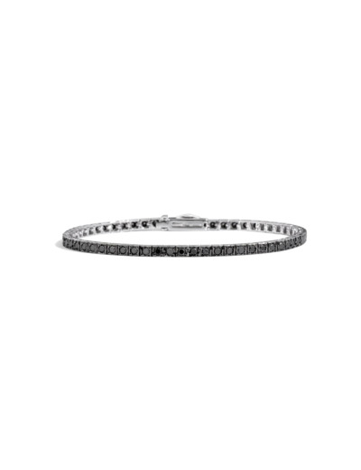 Bracelet Tennis Recarlo Face Cube en or blanc et Diamant 1.1ct