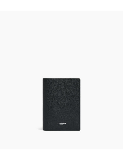 Porte passeport en cuir grainé