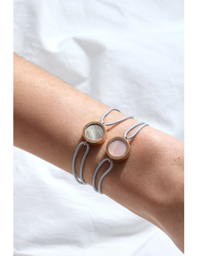 Bracelet Cordon Petit - Nacre grise