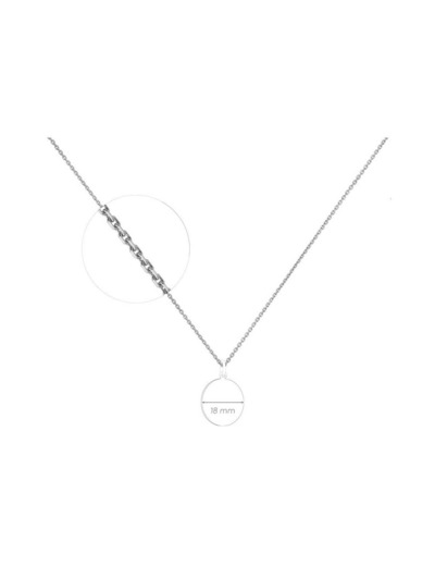 Chaîne forçat limé Arthus Bertrand en argent, 50 cm