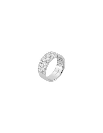 Bague Murat Façades en argent rhodié et oxyde de zirconium