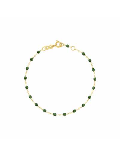 Bracelet Gigi Clozeau Classique en or jaune et résine scarabée, 17cm