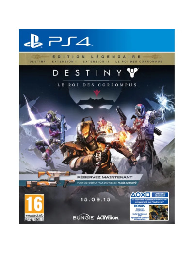 Jeu Ps4 Destiny Extension Iii le Roi des Corrompus