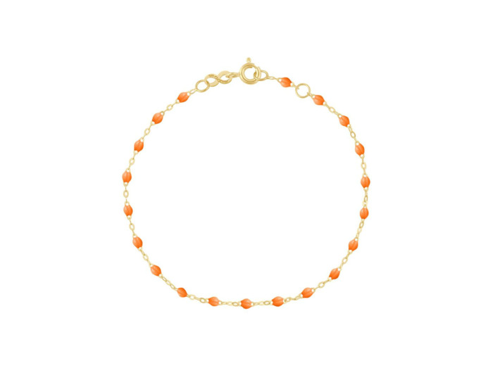 Bracelet Gigi Clozeau Classique en or jaune et résine mandarine, 17cm