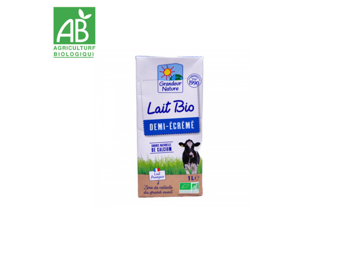Lait demi-écrémé UHT 1L BIO x 1