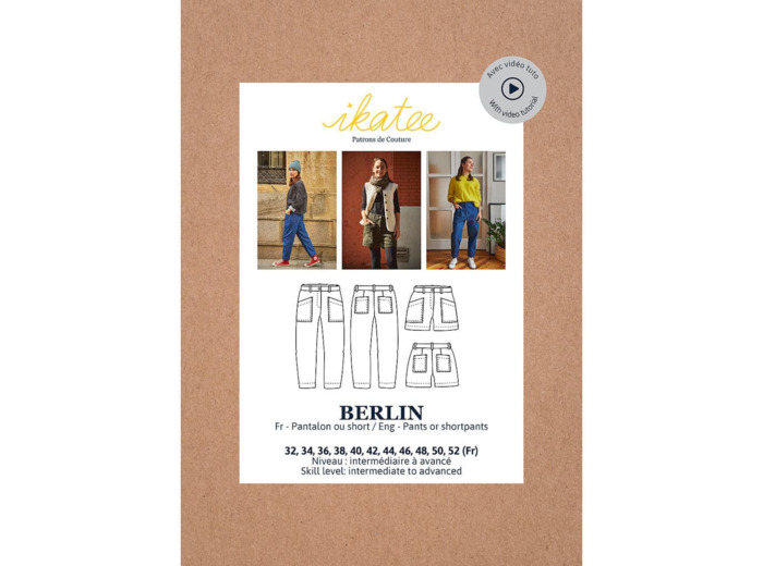 Ikatee – Patron Femme Pantalon et Short "Berlin" du 32 au 52