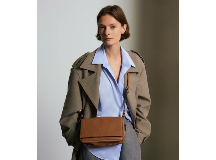 Petit sac bandoulière Aurore en cuir grainé