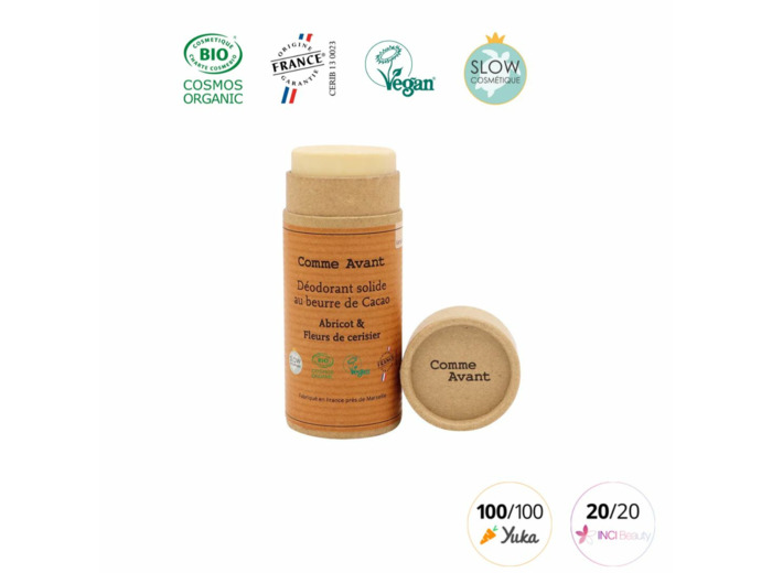 Déodorant solide Abricot & fleurs de cerisier - Comme Avant