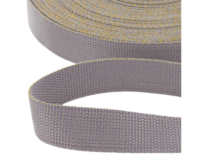 Sélection Coup de Coudre - Sangle Lurex Or Gris Clair