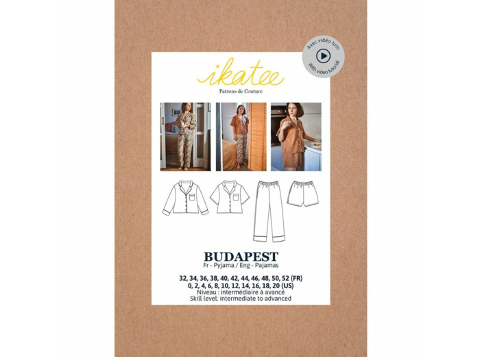 Ikatee – Patron Femme Pyjama "Budapest" du 32 au 52