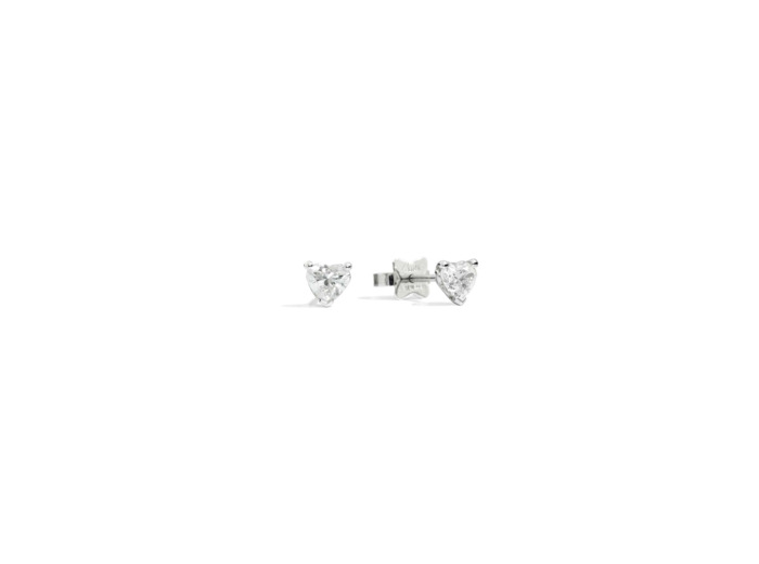 Boucles d'oreilles Recarlo Anniversary Love en or blanc et Diamant 0.26ct