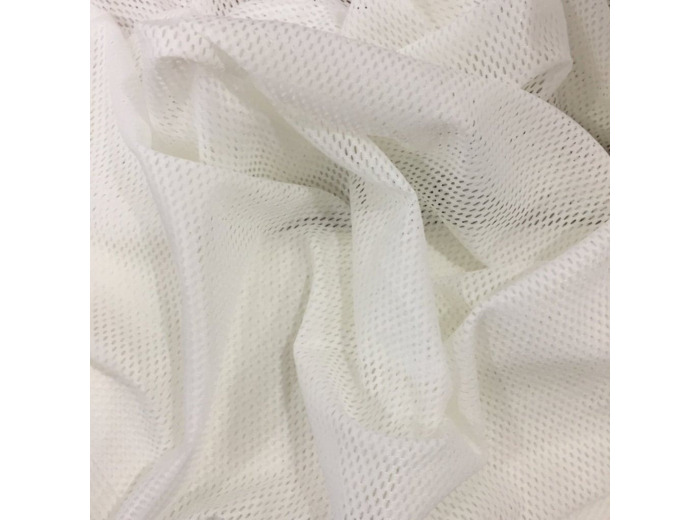 Sélection Coup de coudre - Tissu Filet en Polyester Uni Couleur Blanc