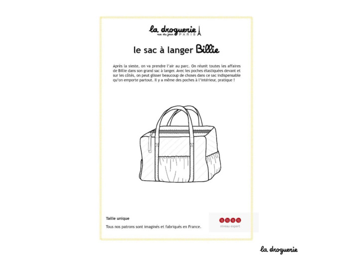 La Droguerie – Patron Sac à Langer "Billie"
