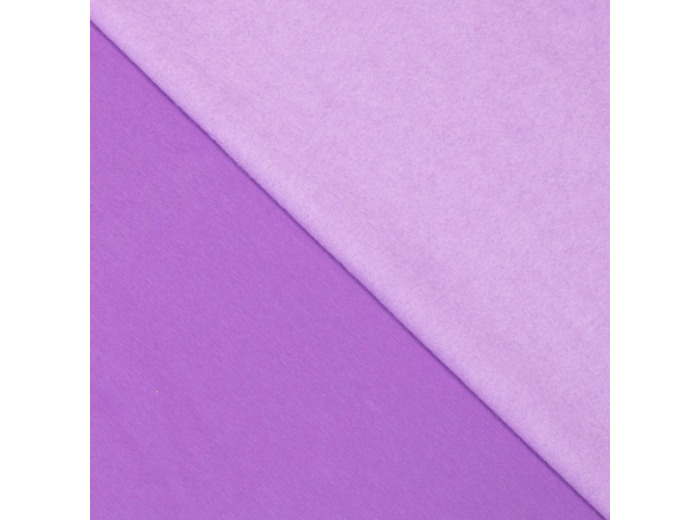 Sélection Coup de Coudre - Tissu Jersey Sweat de Coton Gratté Uni Couleur Orchidée