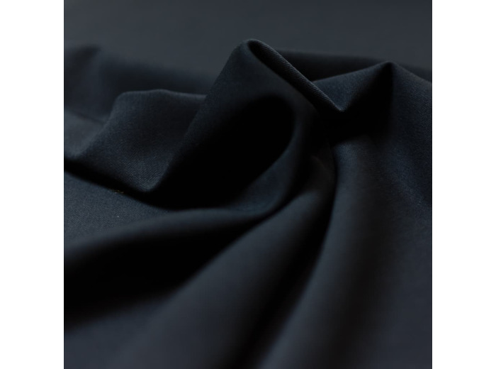 Sélection Coup de coudre - Tissu Crêpe de Laine Uni Couleur Noir