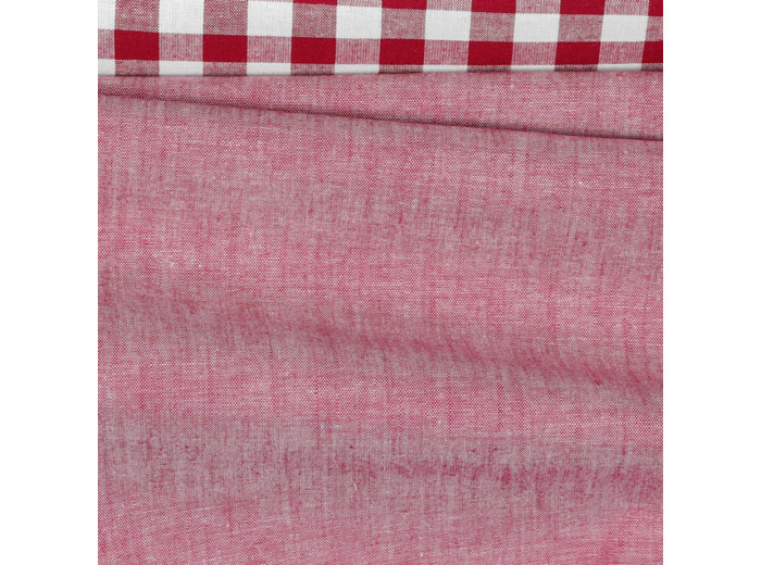 Sélection Coup de coudre - Tissu Coton Fil à Fil Uni Couleur Rouge