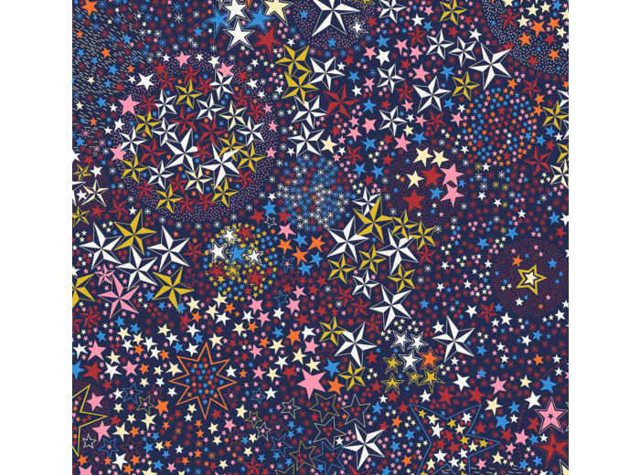 Liberty London - Tissu Adelajda's Wish Bleu Nuit Tana Lawn Coton