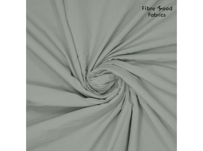 Fibre Mood - Tissu Popeline de Coton Lavé "Lydia" Uni Couleur Gris