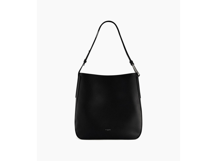 Grand sac hobo Madeleine en cuir de taurillon grainé
