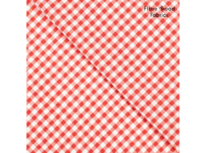 Fibre Mood - Tissu Vichy Seersucker "Muriel" Rouge et Blanc