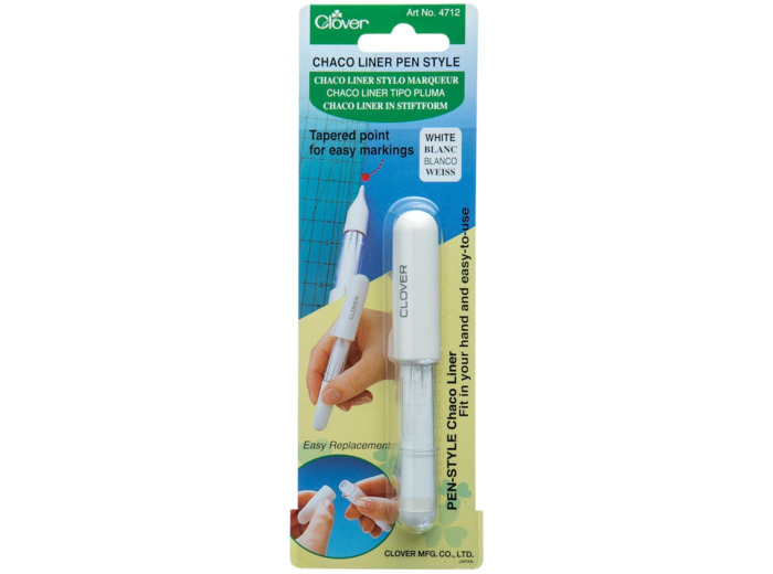 Clover – Stylo Marqueur "Chaco Liner" Coloris Blanc