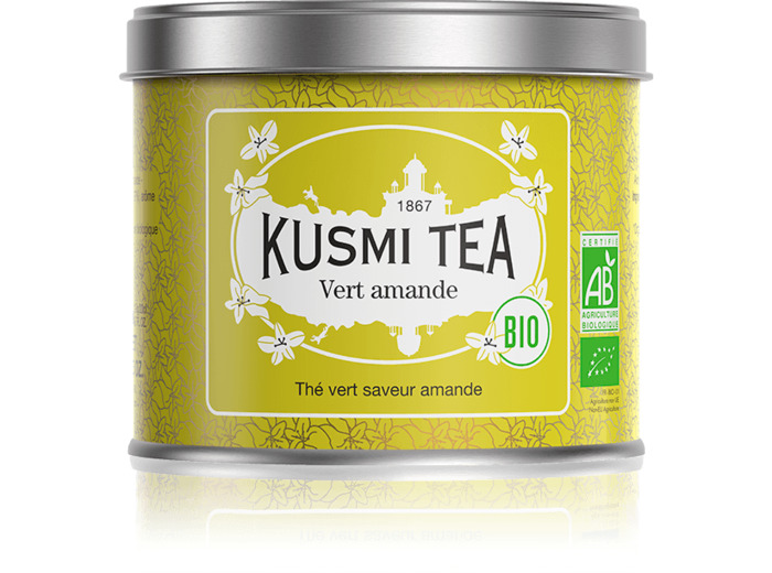 Thés Aromatisés Verts Vert Amande bio - Boîte métal 100 gr