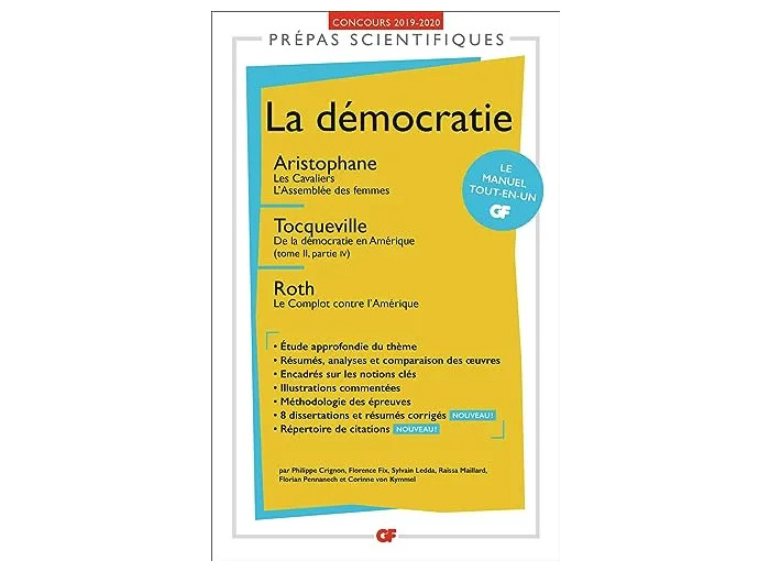 Livre LA DEMOCRATIE - PREPAS SCIENTIFIQUES 2019 - 2020