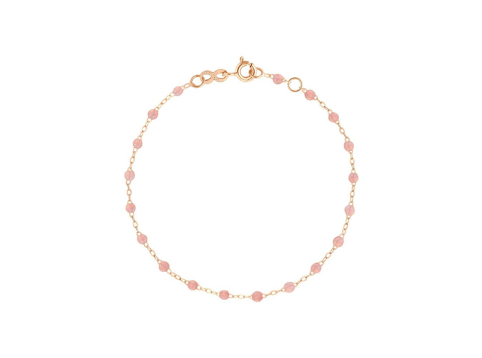Bracelet Gigi Clozeau Classique en or rose et résine blush, taille 19cm