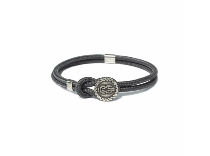 Bracelet Borsari Gioielli en argent et polyester gris
