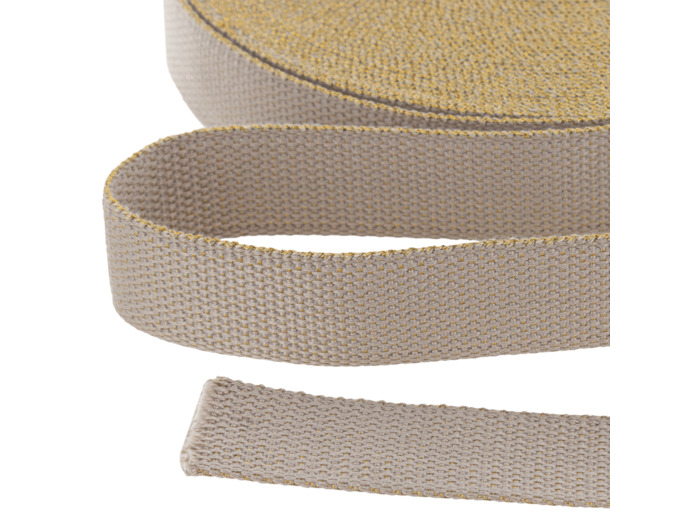 Sélection Coup de Coudre - Sangle Lurex Or Beige