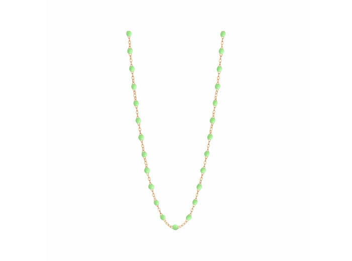 Collier Gigi Clozeau Classique en or rose et résine anis, 42cm